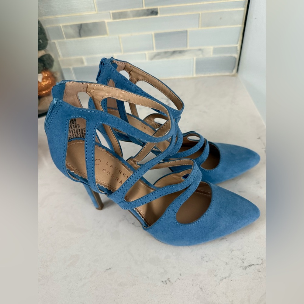 Lauren Conrad Blue Strappy Heels